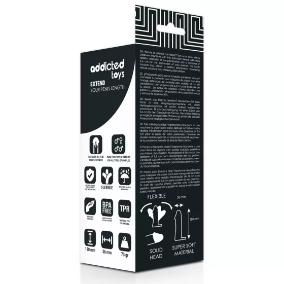 Addicted Toys – pénisztoldó (18 cm, világos bőrszín)