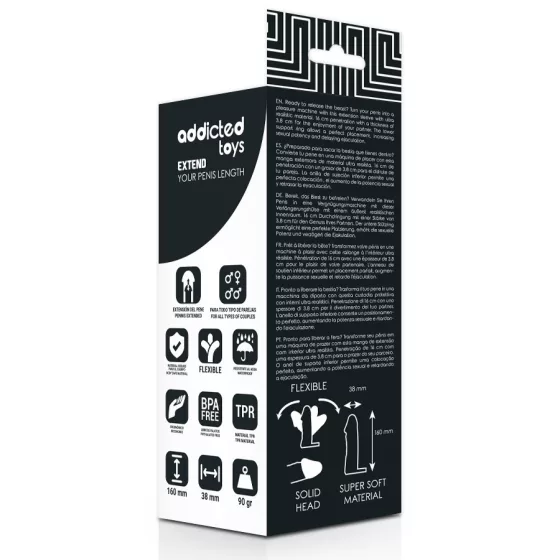 Addicted Toys – pénisztoldó (16 cm, világos bőrszín)