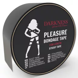 Darkness – Bondage szalag (fekete, ragadós - 15 méter)