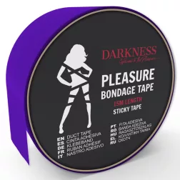 Darkness – Bondage szalag (lila, ragadós, 15 méter)