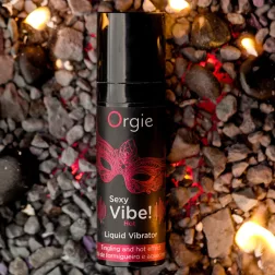   Orgie – Sexy Vibe Hot uniszex stimuláló gél melegítő hatással, eperízű (15 ml)