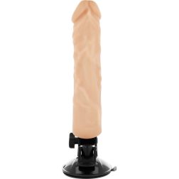   Basecock tapadótalpas vibrátor, vezetékes távirányítóval (világos bőrszín - 21 cm)