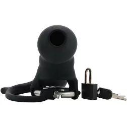   Anal Fantasy – Ass-Gasm Cock Blocker péniszlakat anál dildóval (fekete, hosszú)