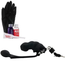   Anal Fantasy – Ass-Gasm Cock Blocker péniszlakat anál dildóval (fekete, hosszú)