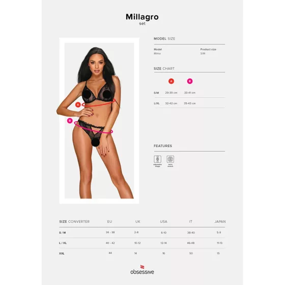 Obsessive Millagro kétrészes szett.
