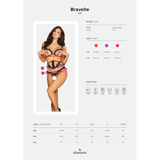 Obsessive Bravelle háromrészes szett.