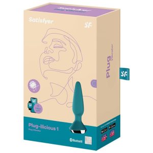 Satisfyer Plug-ilicious 1. anál vibrátor (zöld) (APP-os)