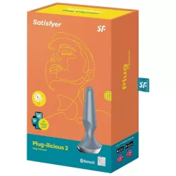 Satisfyer Plug-ilicious 2. anál vibrátor (ezüst) (APP-os)