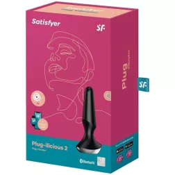 Satisfyer Plug-ilicious 2. anál vibrátor (fekete) (APP-os)