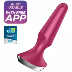 Satisfyer Plug-ilicious 2. anál vibrátor (bordó) (APP-os)