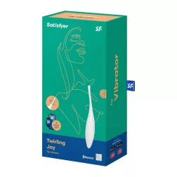   Satisfyer Twirling Joy fókusz típusú csiklóvibrátor (fehér) (APP-os),