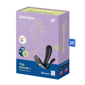 Satisfyer Top Secret+ hárommotoros vibrátor (fekete) (APP-os)