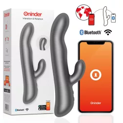   Oninder Oslo klitoriszágas vibrátor, rotációval (fekete) (APP-os)
