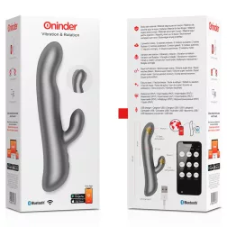   Oninder Oslo klitoriszágas vibrátor, rotációval (fekete) (APP-os)