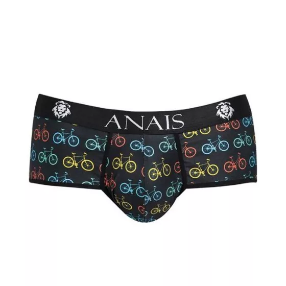 Anais Benito rövid férfi boxer, kerékpáros mintával.