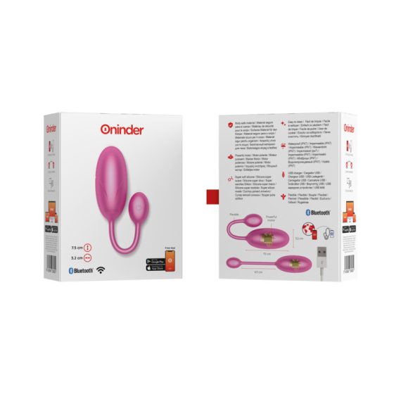 Oninder Tokyo vibrációs tojás (pink) (APP-os)