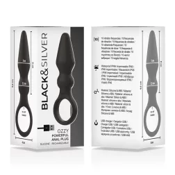 Black & Silver Ozzy akkumulátoros análvibrátor