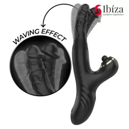   Ibiza – Two Dragons vibrátor két stimuláló ággal és klisztoriszgolyóval