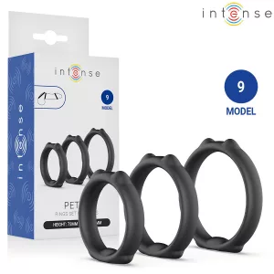 Intense – Model 9 Peter - háromrészes pénisz- és heregyűrű szett