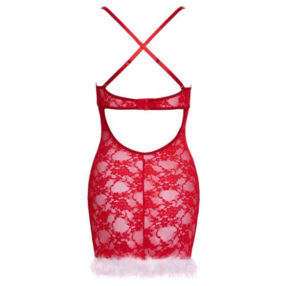 Cottelli csipkés karácsonyi miniruha (piros)