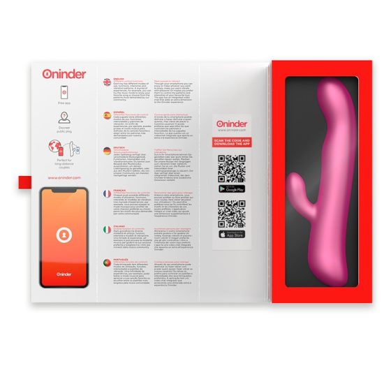 Oninder klitoriszágas vibrátor, rotációval (pink) (APP-os)