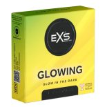 EXS Glowing sötétben világító óvszer (3 db)