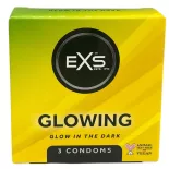 EXS – Glowing sötétben világító óvszer (3 db)