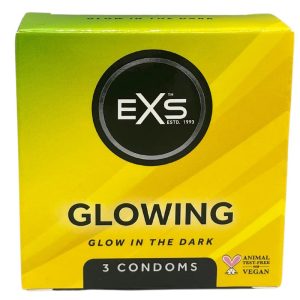 EXS Glowing sötétben világító óvszer (3 db)