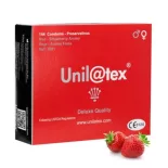 Unilatex – 144 db piros óvszer, eper aromával
