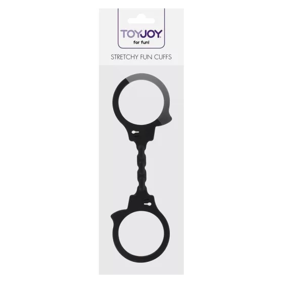 ToyJoy – Fun Cuffs rugalmas bilincs gumiból (fekete) 