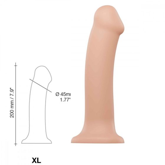Strap-On-Me dupla rétegű, realisztikus, hajlítható dildó  (XL méret - világos bőrszín)