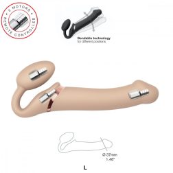   Strap-On-Me páros strap-on vibrátor, távirányítóval (L méret - világos bőrszín)