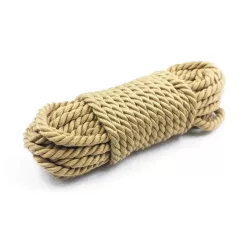 Fetish – kender bondage kötél (natúr, 10 méter)