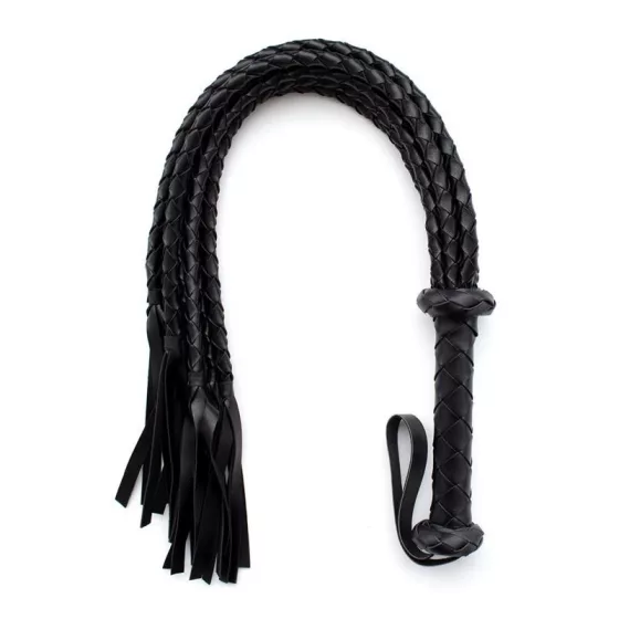 Fetish – fonott korbács (75 cm)