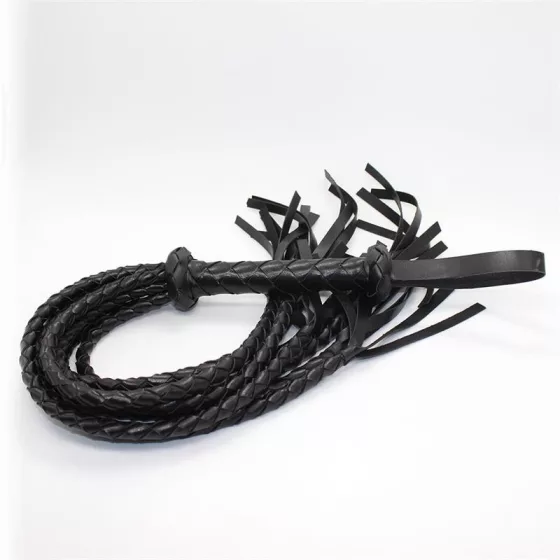 Fetish – fonott korbács (75 cm)