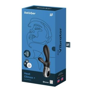 Satisfyer Heat Climax+ kétmotoros análvibrátor, stimuláló ággal, melegítő funkcióval (APP-os)