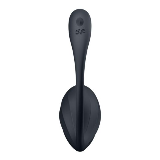 Satisfyer Ribbed Petal vibrációs tojás, vezeték nélküli távirányítóval (fekete) (APP-os)