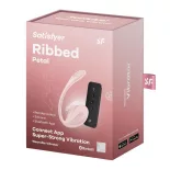   Satisfyer – Ribbed Petal vibrációs tojás, vezeték nélküli távirányítóval (pink) (APP-os)