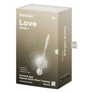 Satisfyer Love Birds 1 vibrációs gésagolyó páros (fehér) (APP-os)