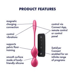   Satisfyer Love Birds 2 vibrációs gésagolyó páros, távirányítóval (pink) (APP-os)