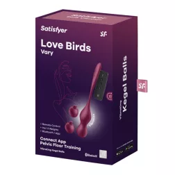   Satisfyer Love Birds Vary variálható vibrációs gésagolyó páros, távirányítóval (piros) (APP-os).