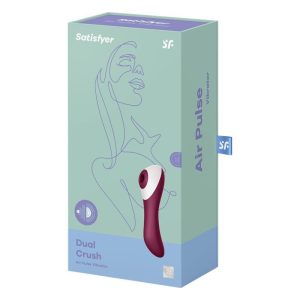 Satisfyer Dual Crush vibrátor, légullámos csiklóizgatóval (APP-os)