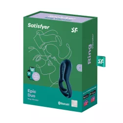 Satisfyer – Epic Duo vibrációs péniszgyűrű (APP-os)