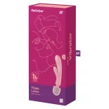   Satisfyer Triple Lover három motoros, klitoriszágas vibrátor és masszírozó (rózsaszín)