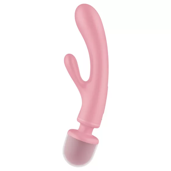 Satisfyer Triple Lover három motoros, klitoriszágas vibrátor és masszírozó (rózsaszín)
