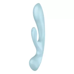   Satisfyer Triple Oh három motoros, klitoriszágas vibrátor és masszírozó (kék)