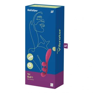 Satisfyer Tri Ball 1. három motoros, flexibilis vibrátor (piros).