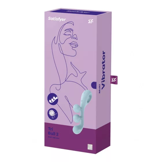Satisfyer Tri Ball 2. három motoros, flexibilis vibrátor (kék)