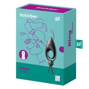 Satisfyer Sniper méretre állítható, vibrációs péniszgyűrű (fekete)