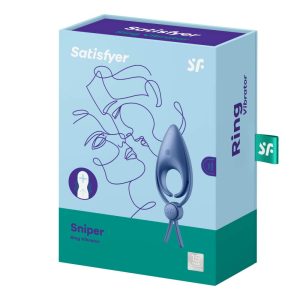 Satisfyer Sniper méretre állítható, vibrációs péniszgyűrű (kék)